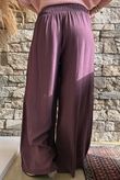 Basso Shirring Wide Leg Pant Deep Damson